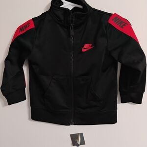 Nike Kids Black & Red Zip-Up Jacket